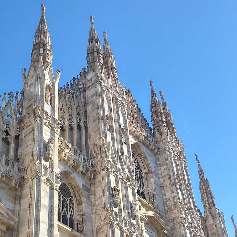 Scaffolding for the restoration of Milan Cathedral (Milan, Italy)