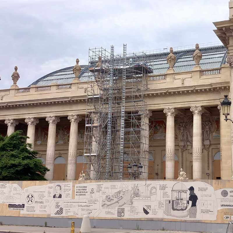 Скеле за реставрацията на Гран Пале (Париж, Франция)
