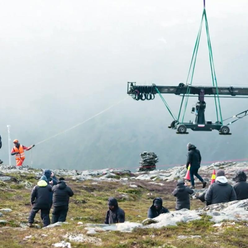 Etapas del montaje de un plató cinematográfico en Noruega - Andamio utilizado para el set de rodaje de la película Misión: Imposible Dead Reckoning - Primera parte - from Paramount Pictures and Skydance.