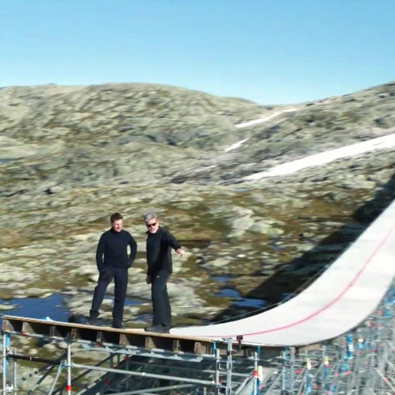 Fáze natáčení filmu v Norsku - Lešení použité pro natáčení filmu Mission: Impossible - Smrtelné zúčtování - 1. část - from Paramount Pictures and Skydance.