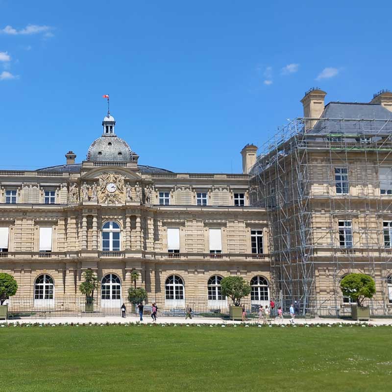 Scaffolding for the restoration of the Palais du Luxembourg (Paris, France)